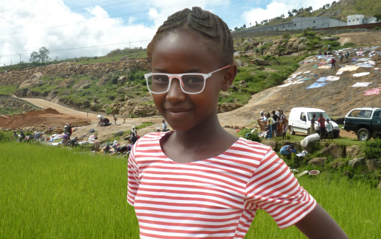 Child with Vizi glasses